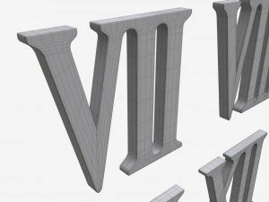 Plastik angka romawi Model 3D