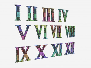 Roman numbers plastic 3D Model