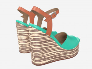 Turquoise women shoes 3D Model