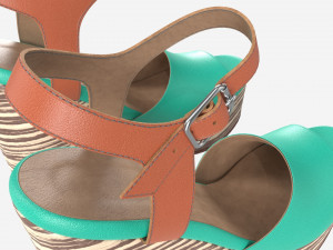 Turquoise women shoes 3D Model