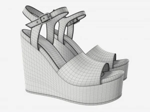 Turquoise women shoes 3D Model