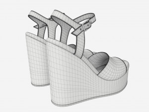Turquoise women shoes 3D Model