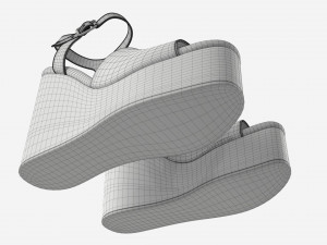 Turquoise women shoes 3D Model