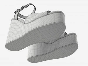 Turquoise women shoes 3D Model