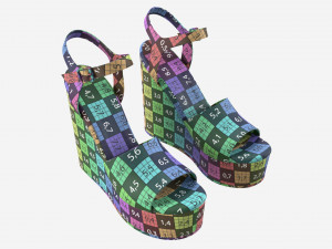Turquoise women shoes 3D Model