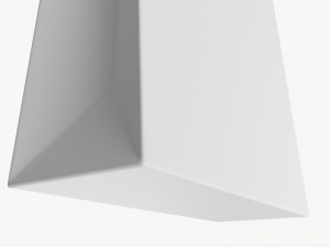 White paper bag with handles 01 3D मॉडल