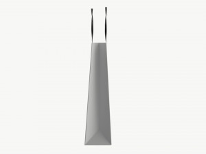 White paper bag with handles 01 3D मॉडल