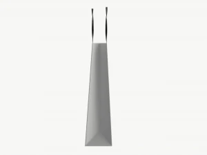 White paper bag with handles 01 3D Model