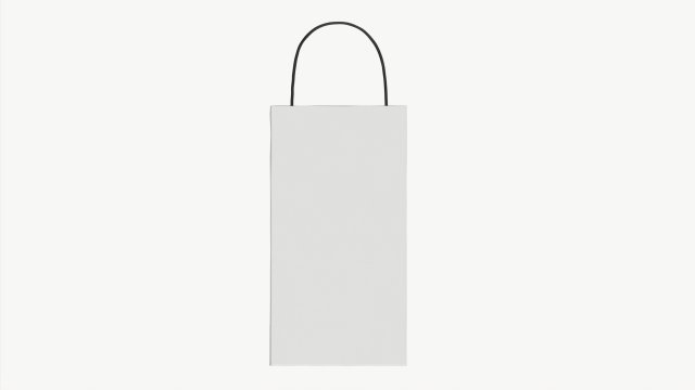 White paper bag with handles 04 3D Model in Other 3DExport