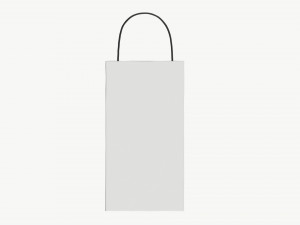 White paper bag with handles 02 3D-Modell