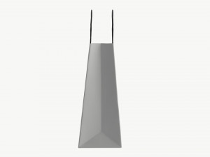 White paper bag with handles 02 3D-Modell