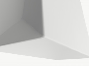 White paper bag with handles 03 3D Модель