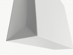 White paper bag with handles 04 3D Model