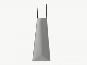 White paper bag with handles 04 3D Model