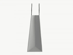 White paper bag with handles 04 3D Model