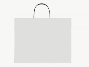 White paper bag with handles 05 3D 模型