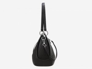 Women shoulder black leather bag Model 3D