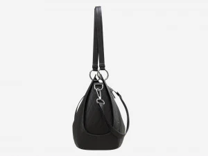 Women shoulder black leather bag 3D Model