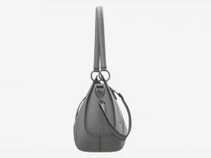 Women shoulder black leather bag 3D Model