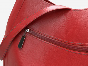 Women shoulder red leather bag Model 3D