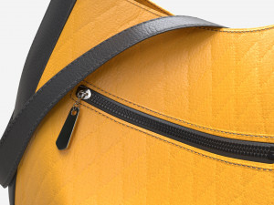 Women shoulder yellow leather bag Model 3D