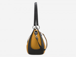 Women shoulder yellow leather bag Model 3D