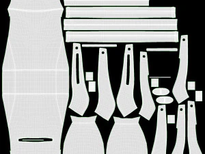 Bolsa feminina de ombro em couro amarelo Modelo 3D