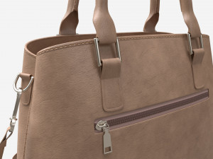 Women summer shoulder bag light brown Modelo 3D