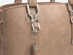 Women summer shoulder bag light brown Modelo 3D