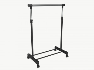 Adjustable Rolling Clothes Hanger Modelo 3D