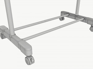 Adjustable Rolling Clothes Hanger Modelo 3D