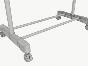 Adjustable Rolling Clothes Hanger 3D Model