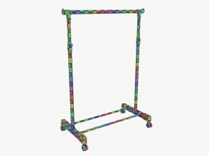 Adjustable Rolling Clothes Hanger Modelo 3D