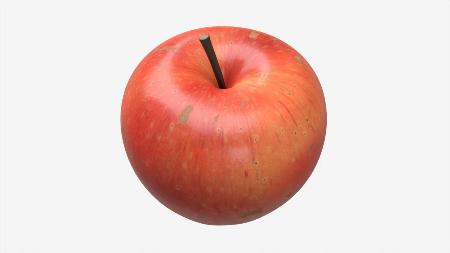 Apple single fruit gala red 3D Model .c4d .max .obj .3ds .fbx .stl .blend 