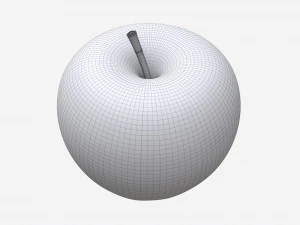 Apple single fruit gala red 3D Model