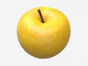 Apple single fruit golden 3D Model