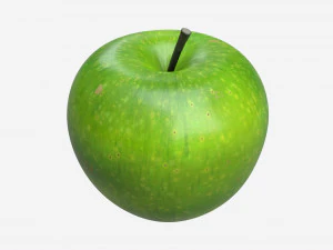 Apple single fruit green 3D Model