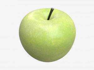 Apple single fruit green light 3D Model