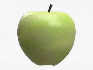 Apple single fruit green light 3D Model