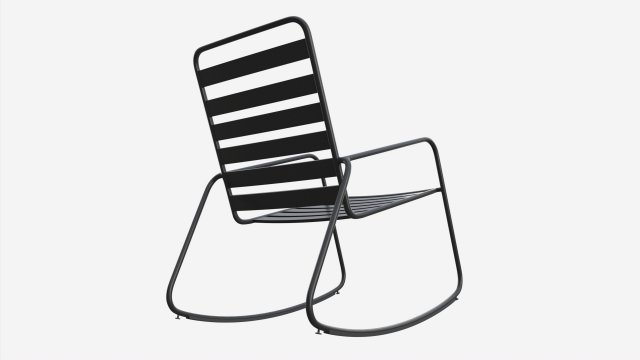 Argos Home Steel Garden Rocking Chair 3D Model