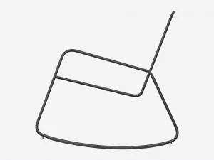 Argos Home Steel Garden Rocking Chair 3D Model