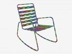 Argos Home Steel Garden Rocking Chair 3D Model