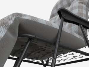 Argos Metal Folding Sun Lounger Model 3D