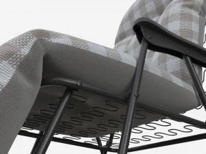 Argos Metal Folding Sun Lounger 3D Model