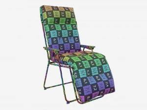 Argos Metal Folding Sun Lounger 3D Model