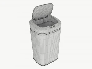 Automatic Sensor Trash Can Open 3D Model