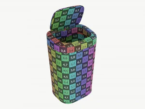 Automatic Sensor Trash Can Open 3D Model