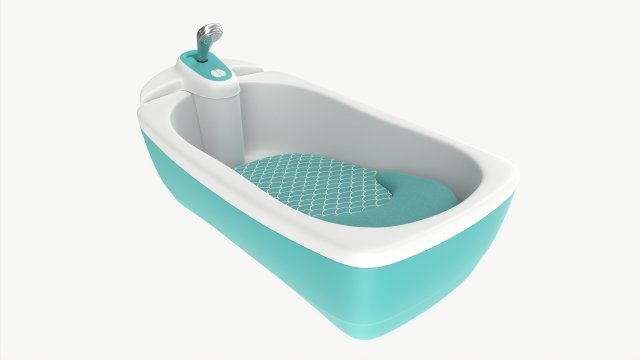 Baby Bubbling Spa 3D Model .c4d .max .obj .3ds .fbx .stl .blend 