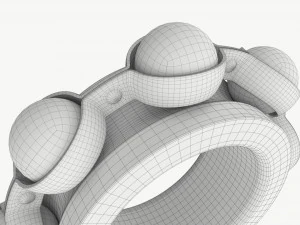 Ball bearing metal 01 3D Model