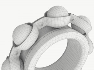 Ball bearing metal 02 Model 3D